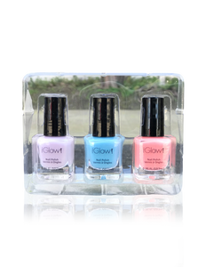 IGlow Nail Polish 3Pk (Shades - Periwinkle, Sky Blue, Coral)